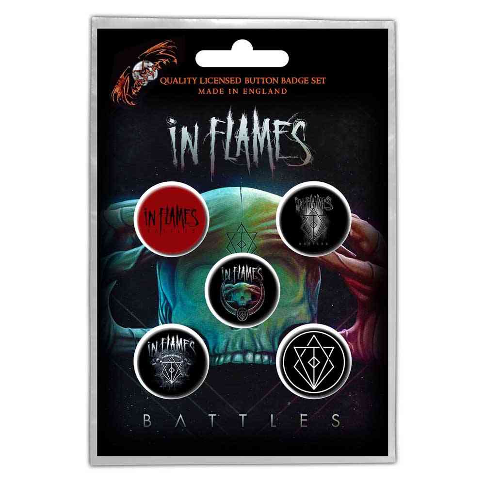 In Flames - Battles Bouton broche - Lot de 5 - Multicolore